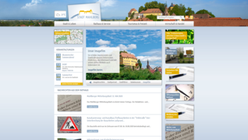 Startseite von der Homepage